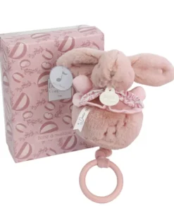 Lapin DOUDOU® - boite à musique lapin - 20 cm - Rose