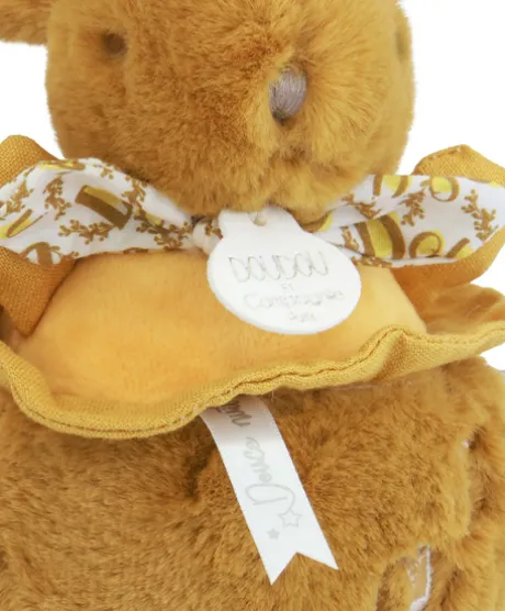 Lapin DOUDOU® - boite à musique lapin - 20 cm - Jaune moutarde