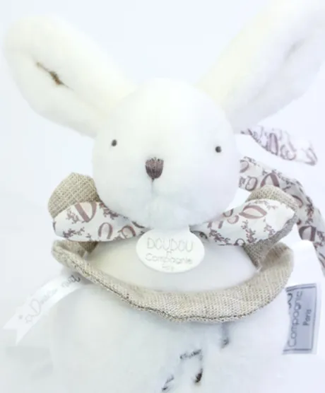 Lapin DOUDOU® - boite à musique lapin - 20 cm - Blanc
