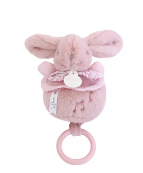 Lapin DOUDOU® - boite à musique lapin - 20 cm - Rose