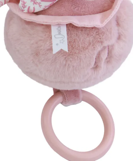 Lapin DOUDOU® - boite à musique lapin - 20 cm - Rose
