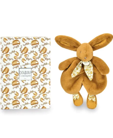 Lapin DOUDOU® - Doudou lapin Jaune moutarde - 29 cm