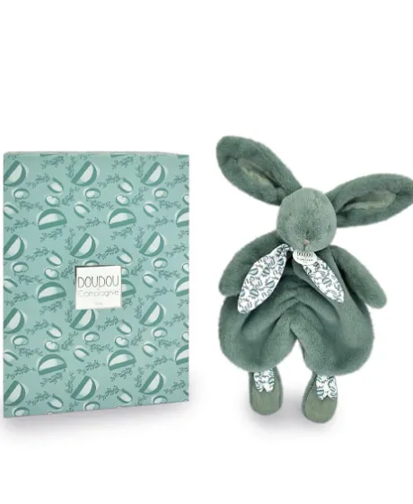 Lapin DOUDOU® - Doudou lapin Vert - 29 cm