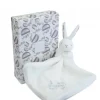 Lapin DOUDOU® - Doudou  Lapin mouchoir- 10 cm - Blanc
