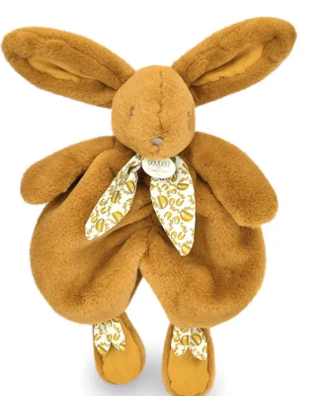 Lapin DOUDOU® - Doudou lapin Jaune moutarde - 29 cm