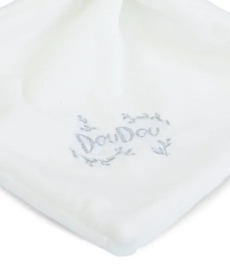 Lapin DOUDOU® - Doudou Lapin mouchoir- 10 cm - Blanc