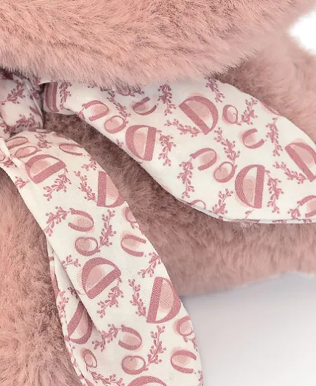 Lapin DOUDOU® - Peluche lapin Rose poudré - 25 cm