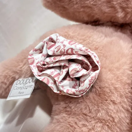 Lapin DOUDOU® - Peluche lapin Rose poudré - 25 cm