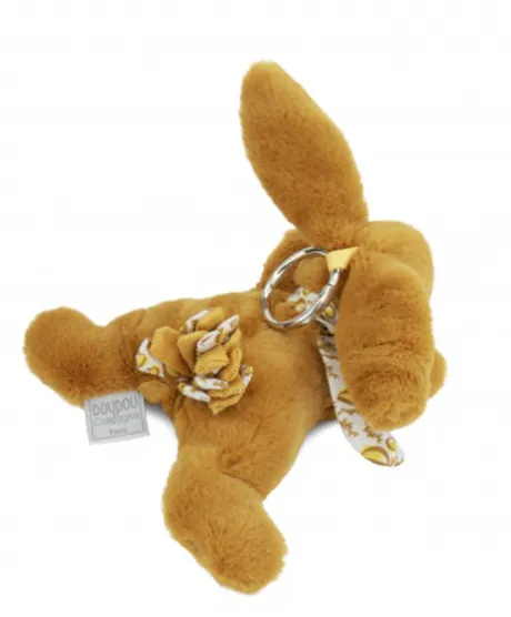 Lapin DOUDOU® - Porte-clés - Jaune moutarde
