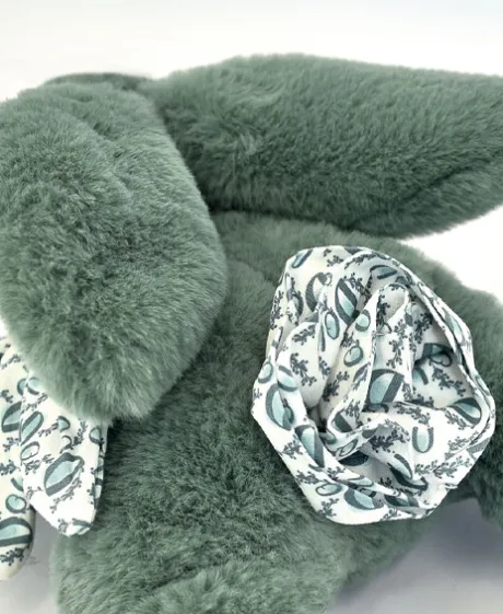 Lapin DOUDOU® Vert - Peluche lapin - 25 cm