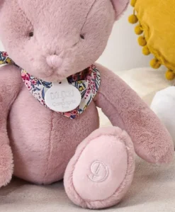 L'Ours Doudou® - Ours en peluche rose - 25 cm