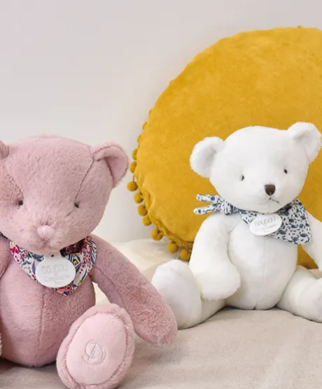 L'Ours Doudou® - Ours en peluche blanc - 25 cm