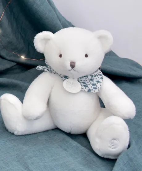 L'Ours Doudou® - Ours en peluche blanc - 25 cm