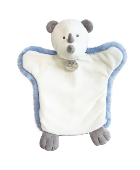 Marionnette à main Rhinocéros bleu - 25 cm