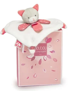 Mini doudou Chat corail - 20 cm