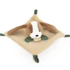 Mini Doudou chien plat marron et beige - 19 cm