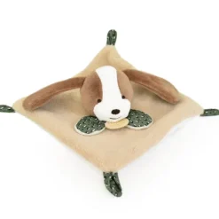 Mini Doudou chien plat marron et beige - 19 cm