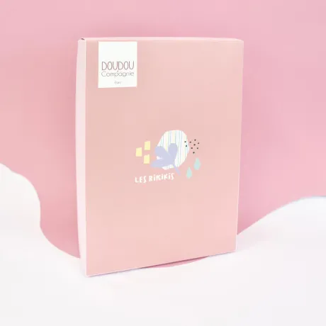 Mini Doudou girafe rose - 19 cm