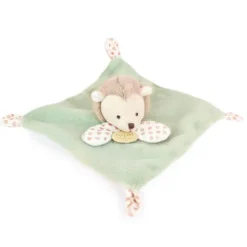 Mini Doudou hérisson plat vert - 19 cm