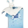 Mini doudou lapin bleu - 20 cm