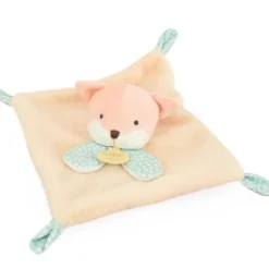 Mini Doudou renard plat orange - 19 cm