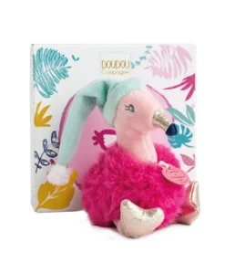 Mini peluche boule Flamant Rose - Minizoo - 15 cm