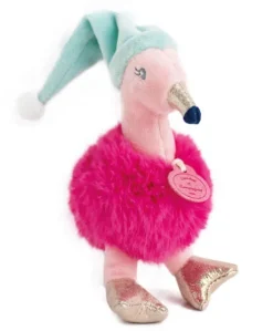 Mini peluche boule Flamant Rose -  Minizoo - 15 cm
