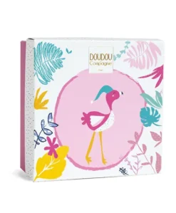 Mini peluche boule Flamant Rose - Minizoo - 15 cm