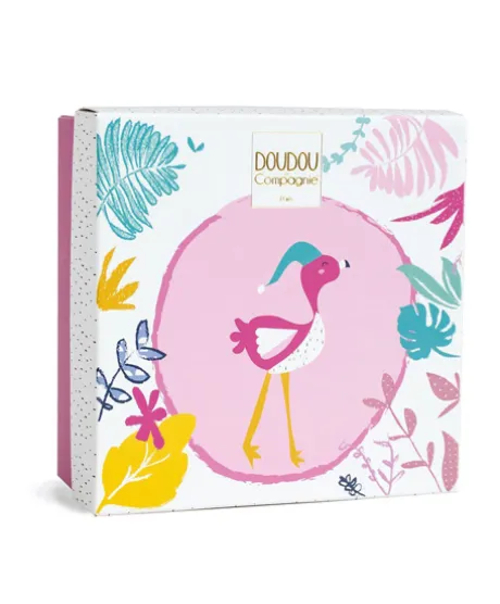 Mini peluche boule Flamant Rose - Minizoo - 15 cm