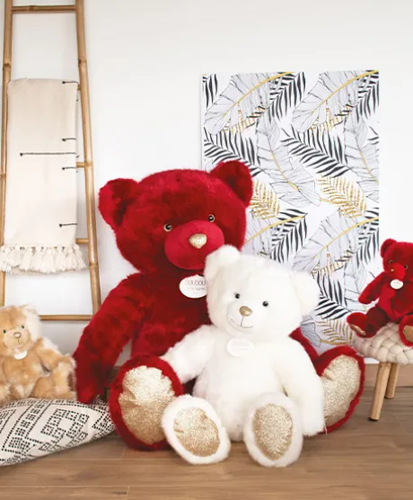 Ours Collection blanc poudré - 60 cm