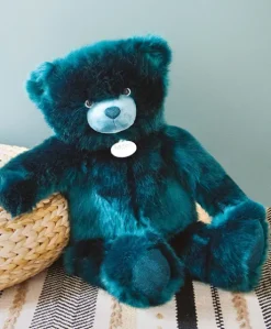 Ours en peluche bleu paon - Collection - 40 cm
