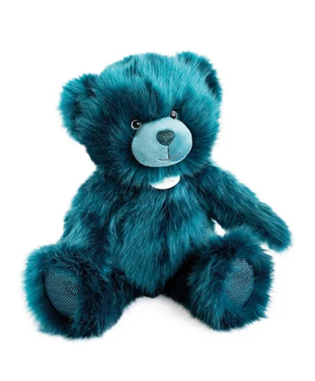 Ours en peluche bleu paon - Collection - 40 cm