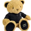 Ours en peluche marron Paris 2024 avec veste noire zippée - 40 cm