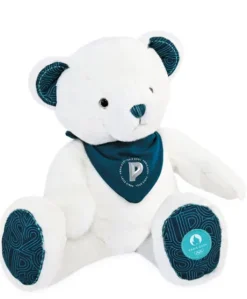 Ours en peluche Premium blanc avec bandana Paris 2024 - 37 cm