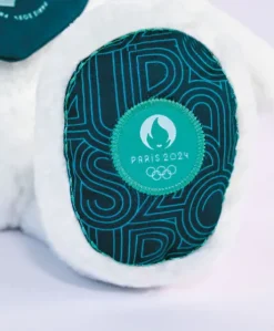 Ours en peluche Premium blanc avec bandana Paris 2024 - 37 cm