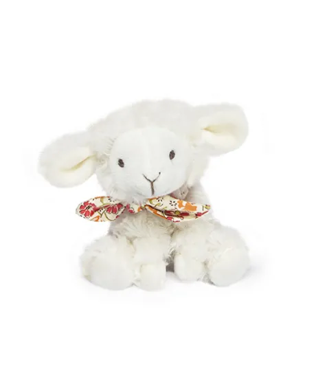 Peluche agneau blanc avec chouchou - 12 cm - Modèle aléatoire