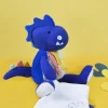 Peluche de dinosaure bleu avec doudou -  Sashou - 25 cm