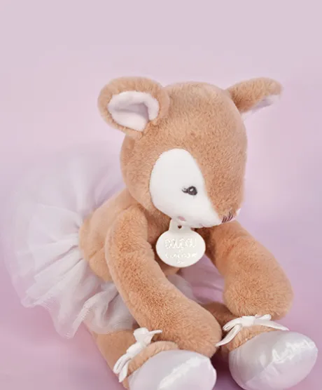 Peluche faon Ballerine beige - 30 cm