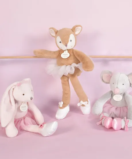 Peluche faon Ballerine beige - 30 cm