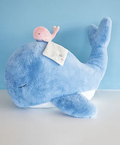 Peluche géante baleine bleue - 60 cm