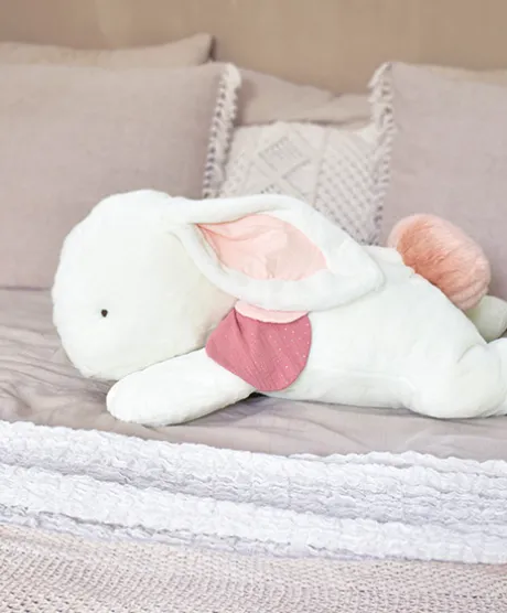 Peluche géante XXL Lapin beige - Happy Boho - 80 cm