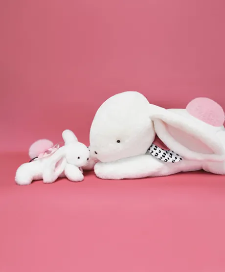 Peluche géante XXL Lapin rose - Happy Blush - 80 cm