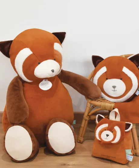 Peluche geante panda roux - 100 cm