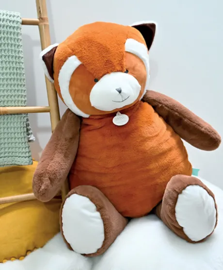 Peluche geante panda roux - 100 cm