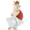 Peluche girafe avec doudou mouchoir - 15 cm