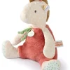 Peluche girafe beige et orange - 30 cm