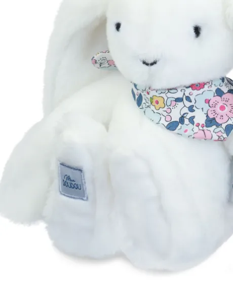 Peluche lapin blanc 25 cm - Lapin Fleurette