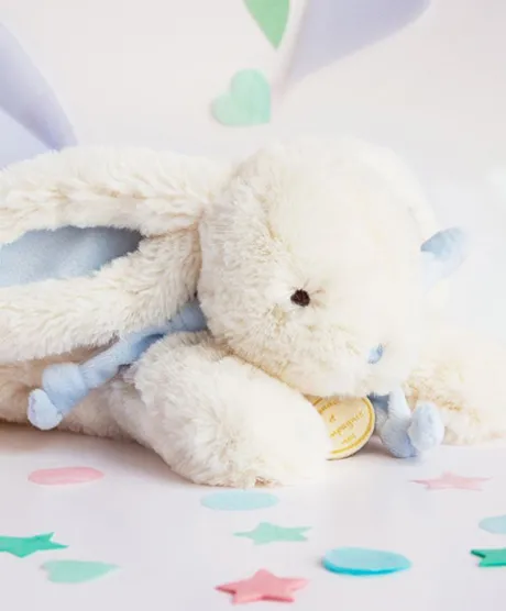 Peluche Lapin Bonbon Bleu - 30 cm