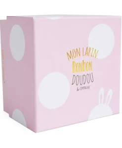 Peluche Lapin Bonbon Rose - 20 cm