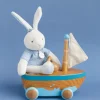 Peluche lapin matelot bleu - 25 cm